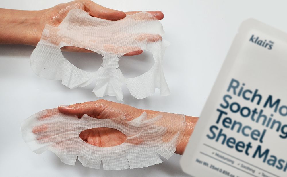 DEAR, KLAIRS Тканевая маска с церамидами Rich Moist Soothing Tencel Sheet Mask
