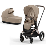 Коляска 3 в 1 Cybex Priam IV Rosegold complete и автокресло Cloud T i-Size Sepia Black Cozy Beige