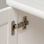 Комод белый 2 двери Харви из массива сосны с филенкой для спальни и кухни в викторианском стиле, комод деревянный для вещей и одежды на ножках напольный