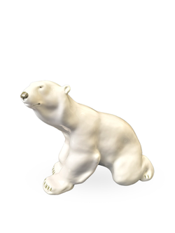 Фарфоровая статуэтка "Белый медведь" ЛФЗ