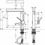 Смеситель для раковины Hansgrohe Finoris 76063000 хром