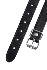 Черный кляп-шар 4см на кожаных ремешках ToyFa Anonymo 310304