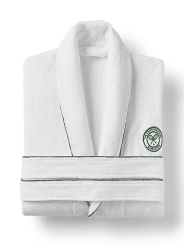Полотенце теннисное Wimbledon Cotton Terry Baseline Robe - white/green
