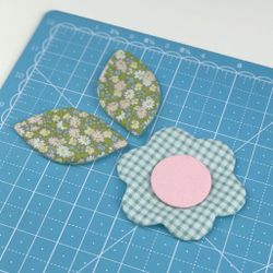 Шаблон для стежки  и аппликации "Цветочки" (арт. T46)