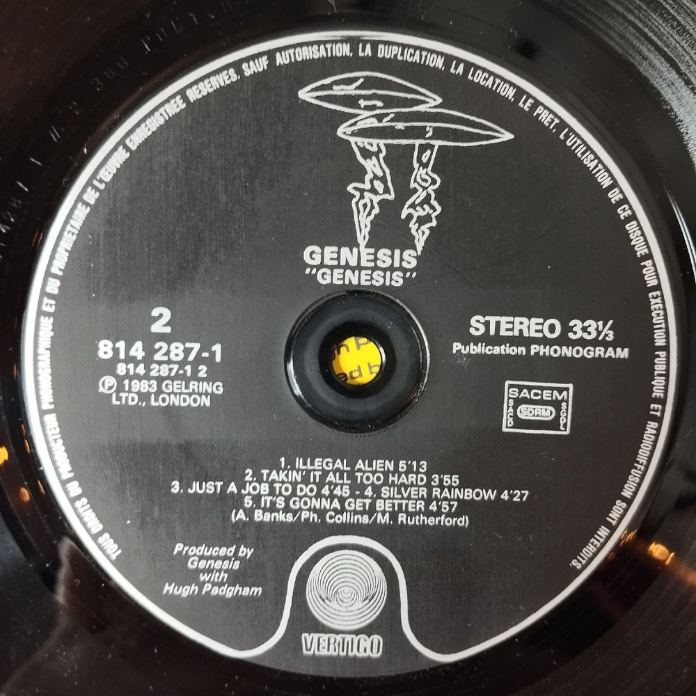 Винтажная виниловая пластинка LP Genesis Mama (France 1983)