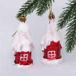 Елочные игрушки «Загадочный домик» 9 см (набор 2 шт), Красный