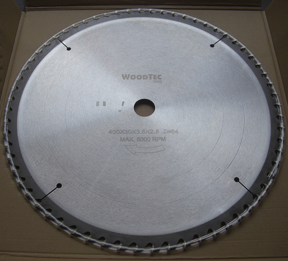 Пила дисковая Ø400 х 30 х 3,6/2,5 Z64 WZ WoodTec