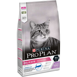 Pro Plan корм для пожилых кошек с чувствительным пищеварением с индейкой (Senior Delicate)