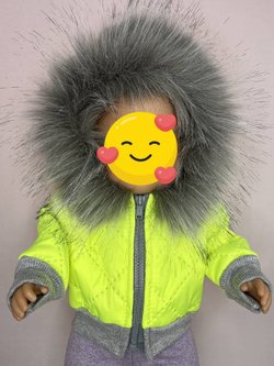 Куртка зимняя лимон для кукол 43 см (998)