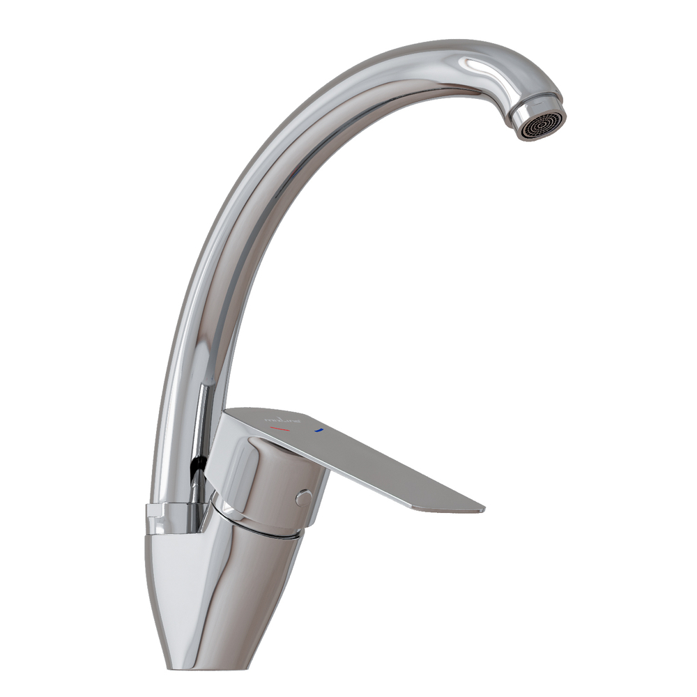 Смеситель для кухни 35k MIXLINE ML15-032 высокий излив б/отв боковая п/гайку (без подводки)