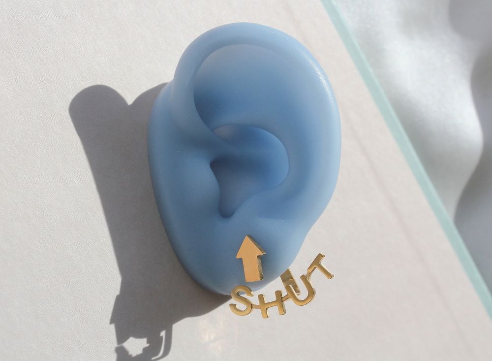 Серьги джекеты Shut Up