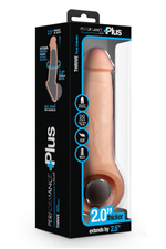 Телесная насадка-удлинитель Thrive 8.75 Inch Realistic Penis Extender Sleeve - 22,2 см. (Цвет: телесный)