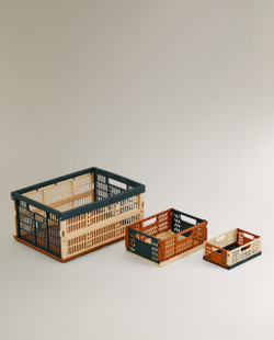 Zara Home Коробка для хранения изо льна, цвет разноцветный, 21 см