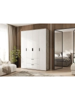 Шкаф для одежды 4 створки Браш Вайт160х51х223