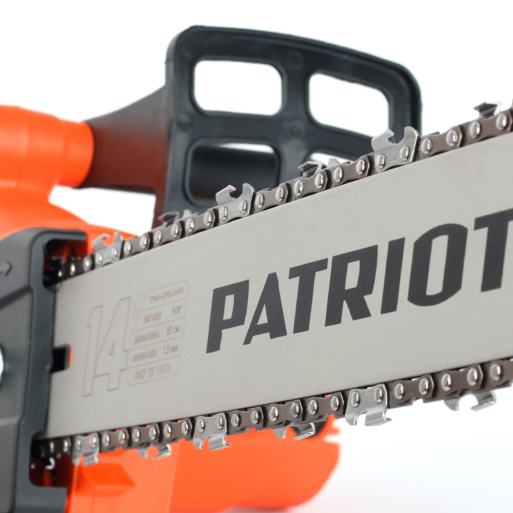 Пила цепная электрическая PATRIOT ESP 1614 1,5 кВт, шина 14"/ 35 см , поперечный двигатель, без инерц. тормоза цепи, защита от обратного удара