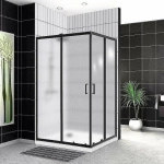 Душевой уголок BelBagno UNO-195-AH-2-120/90-P-NERO 90х90 стекло матовое/профиль черный