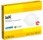 Светильник ДВО 1605 белый круг LED 12Вт 4000K IP20 IEK