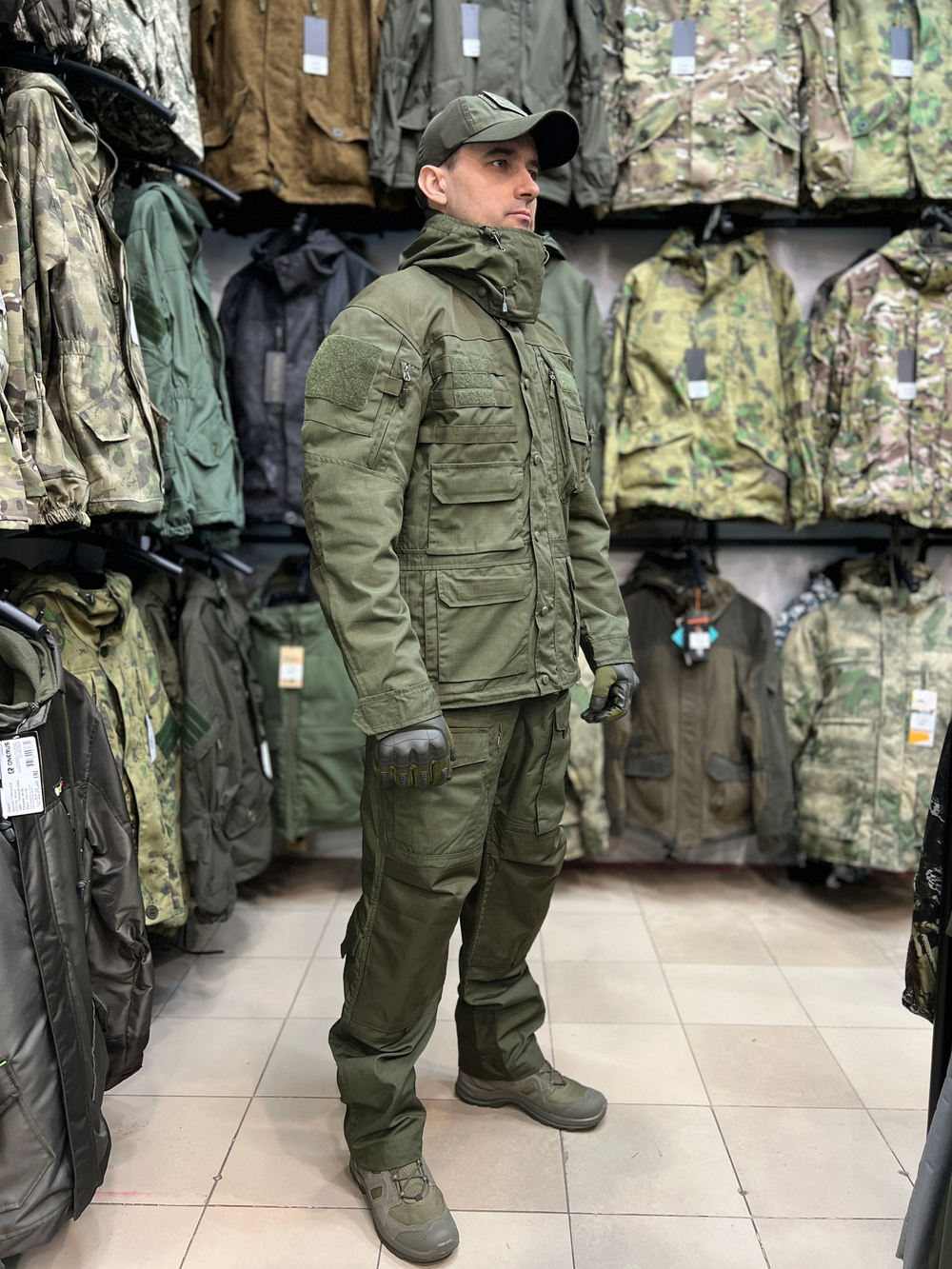 Костюм тактический Rescuer Олива (RipStop, MOLLE, демисезон)