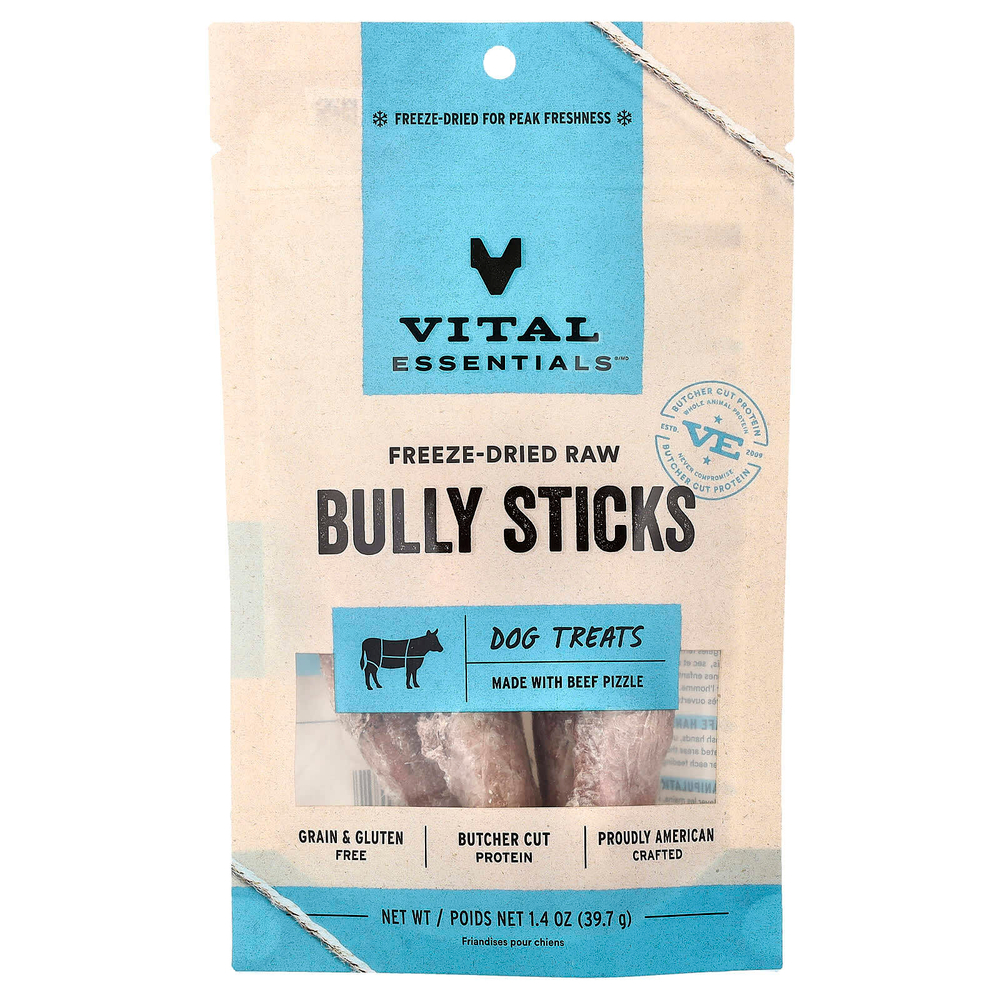 Vital Essentials, сублимированные необработанные лакомства для собак, со вкусом говядины, 39,7 г (1,4 унции)