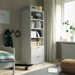 Детский книжный шкаф - PLATSA/SMÅSTAD IKEA/ ПЛАТСА/СМАСТАД ИКЕА, 57х60х181 см, белый