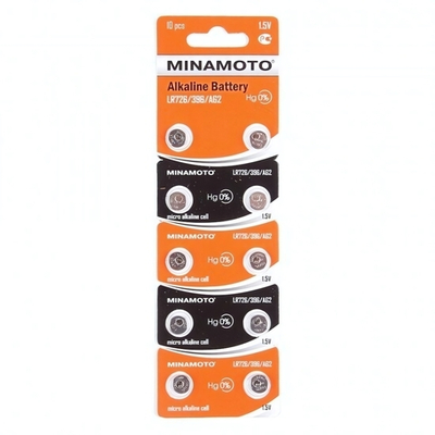 Батарейки MINAMOTO AG2 (LR726) BL10, 012047