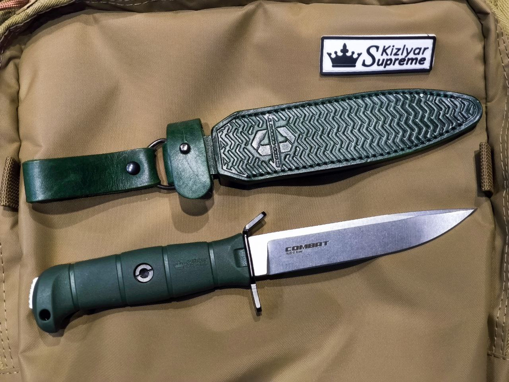 Кожаные ножны Combat олива