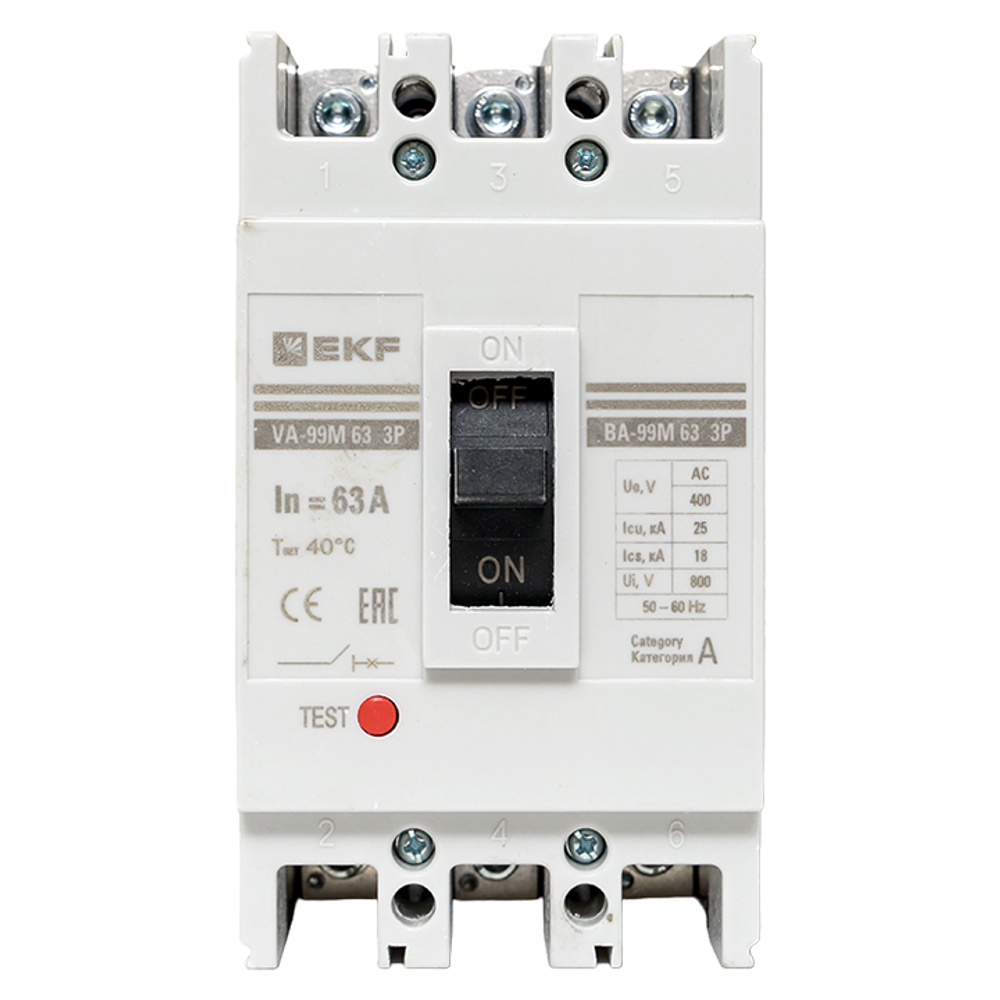Выключатель автоматический 3п 63/63А 25кА ВА-99М PROxima EKF mccb99-63-63m