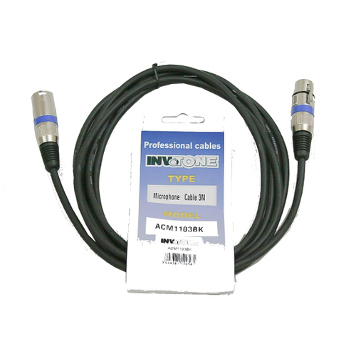 INVOTONE ACM1105 BK - микрофонный аудиокабель, XLR(папа)/(мама), длина 5 м (черный)