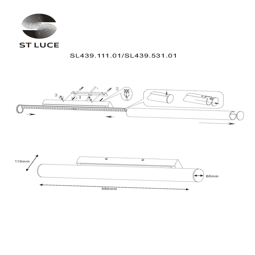 SL439.531.01 Светильник настенный ST-Luce Белый/Белый LED 1*18W 4000K