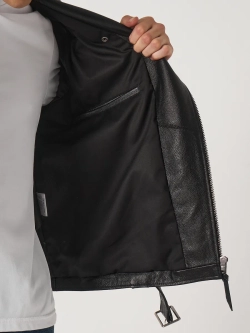 Косуха из натуральной кожи байкерская куртка