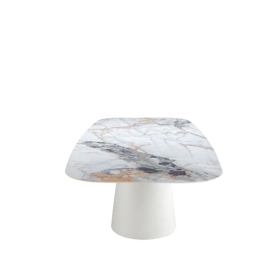 Обеденный стол 1135/DT957 из керамики в мраморной отделке Oval Barrel Испания