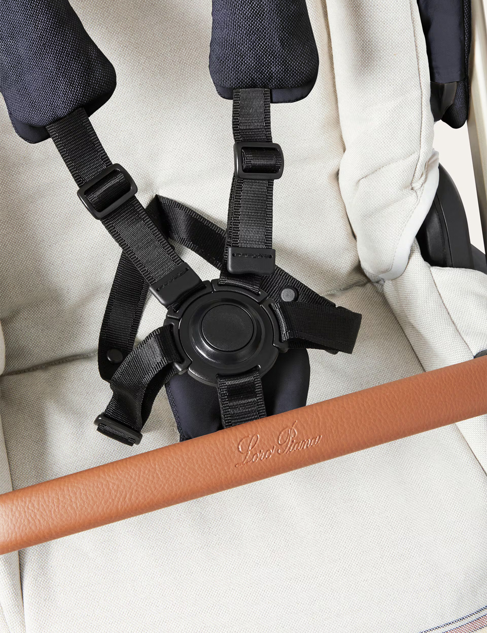 Детская Коляска Loro Piana Stroller and Bassinet "LP Canvas Dark Blue /Caramel Sugar"