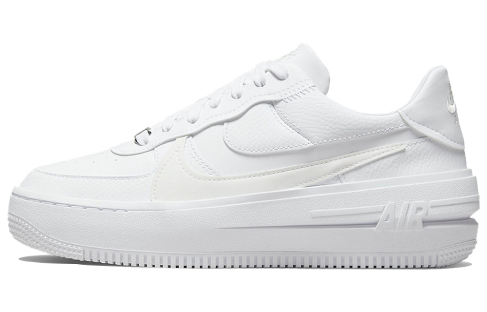 Кроссовки Nike Air Force 1 Plt.Af.Orm "Triple White" (Женская размерная сетка)