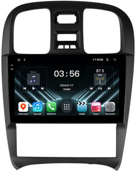 Магнитола для Hyundai Sonata 4 2001-2013 - FarCar DX3062M монитор 9.5" IPS на Android 13, 4+64Гб, CarPlay