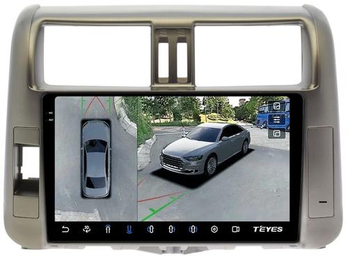 Магнитола для Toyota Land Cruiser Prado 150 2009-2013 (рамка бронза) - Teyes CC3-2K-360 на Android 10, Быстрая, 2K QLED, CarPlay, 4G SIM-слот, 4 камеры в комплекте