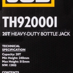 Домкрат бутылочный 20т JCB JCB-TH920001