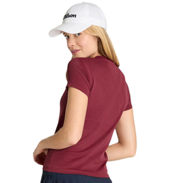 Женская теннисная футболка Wilson Pro Seamless - cranberry