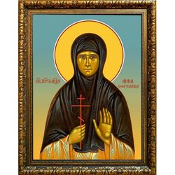 Анна Ефремова преподобномученица послушница. Икона на холсте.