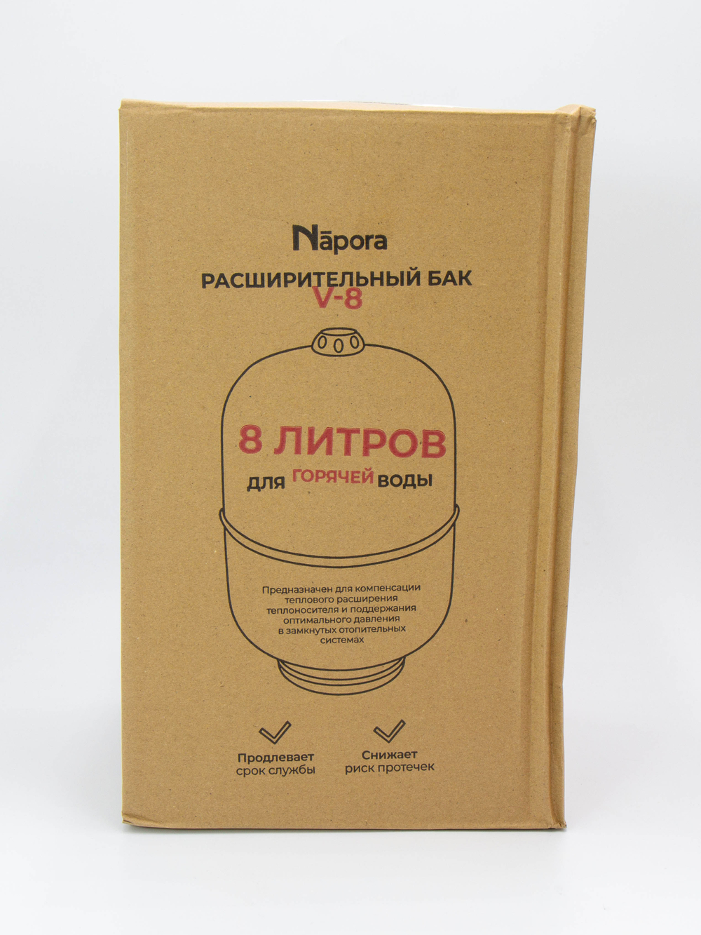 Расширительный бак вертикальный Napora 8 л (V-8 RED)