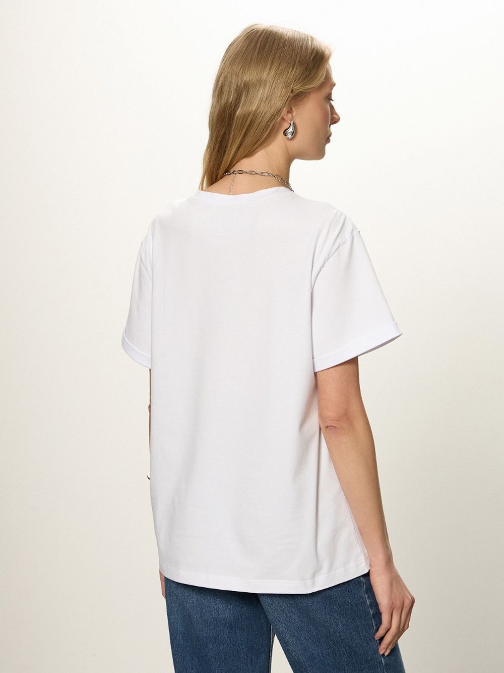 Футболка оверсайз белая (Размер L)
