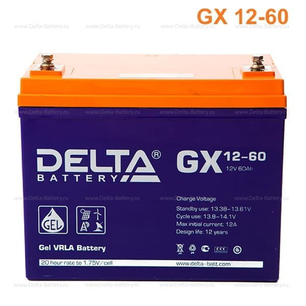 Аккумуляторная батарея Delta GX 12-60 (12V / 60Ah)