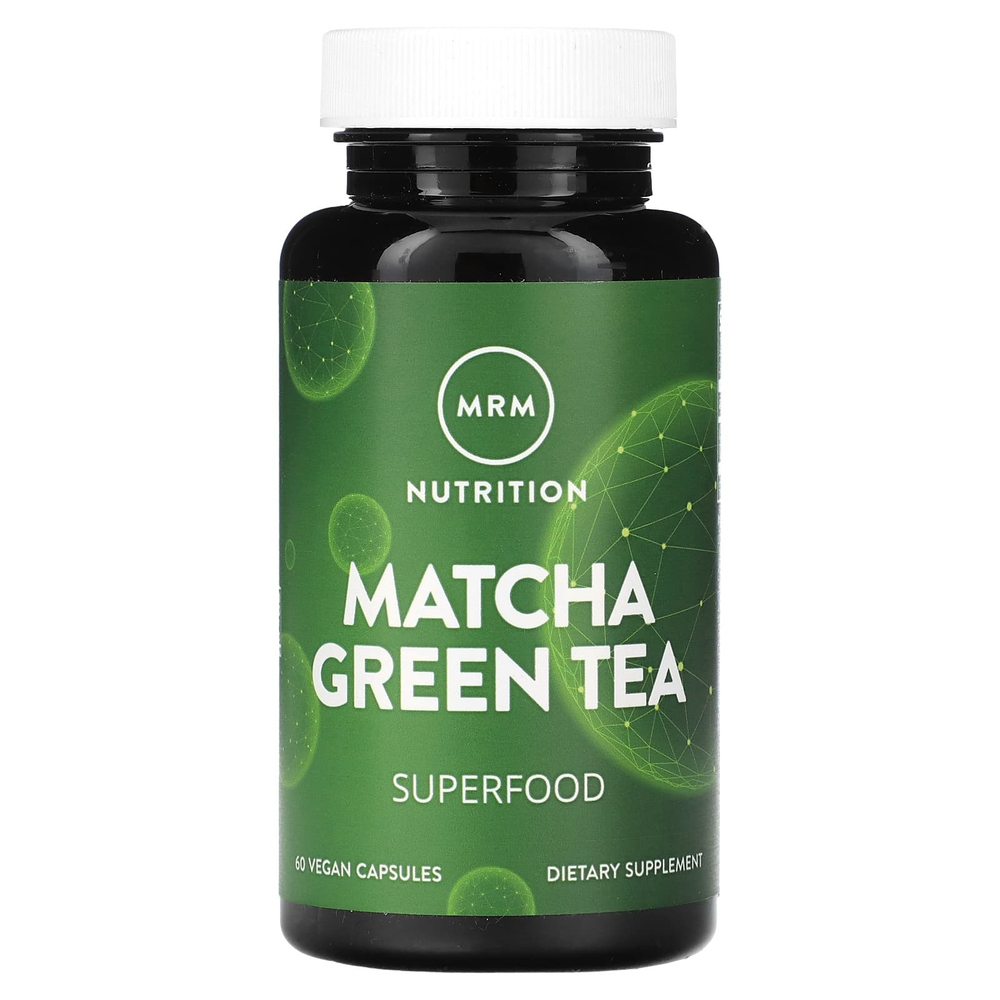 MRM Nutrition, Зеленый чай матча, 60 веганских капсул (500 мг на капсулу)