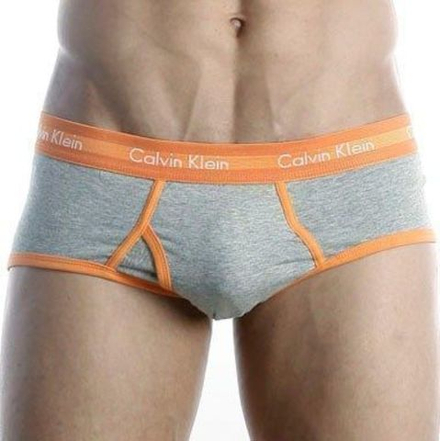 Мужские трусы брифы Calvin Klein 365 Grey Orange Brief CK17203