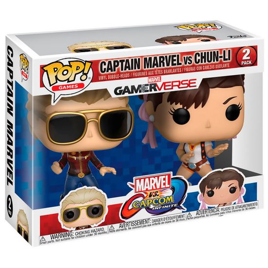 Фигурка Funko POP! Vinyl 2-Pack: Capcom vs. Marvel: Captain Marvel vs Chun-Li (Exc) 23978