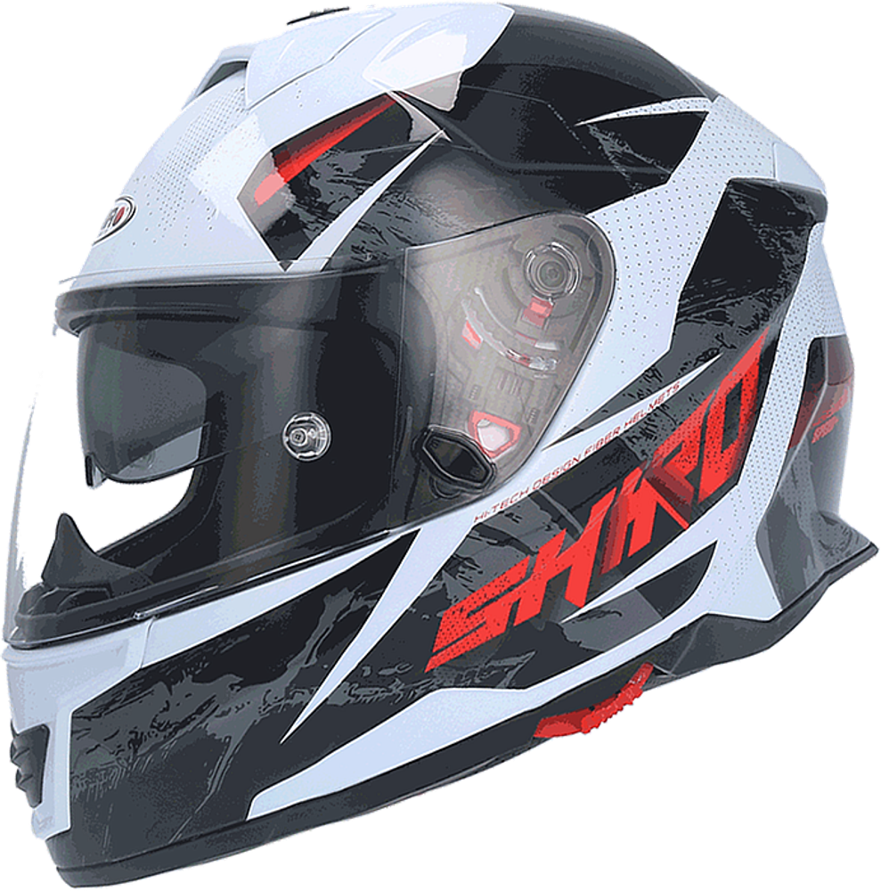 Шлем SHIRO SH351 SPEED white/red S