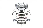 Обвес переделка в стиле 9Y0.2 Turbo GT 2023+ для PORSCHE CAYENNE 958.2 2015–2018