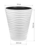 Кашпо ДЮНА D340мм 9/19,5л H 385мм со вставкой