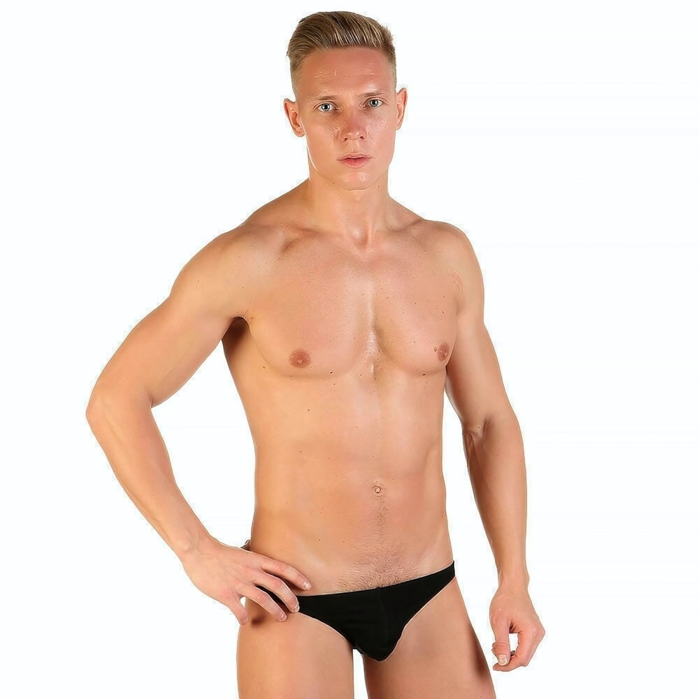 Хлопковые трусы-слипы с заниженной посадкой (Размер: XXL) (Цвет: бирюзовый)