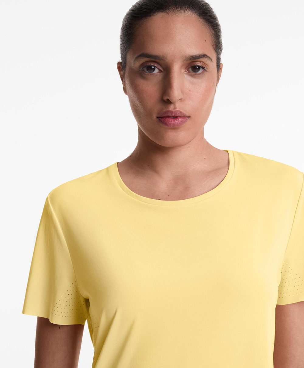 Oysho Футболка с короткими рукавами, желтый