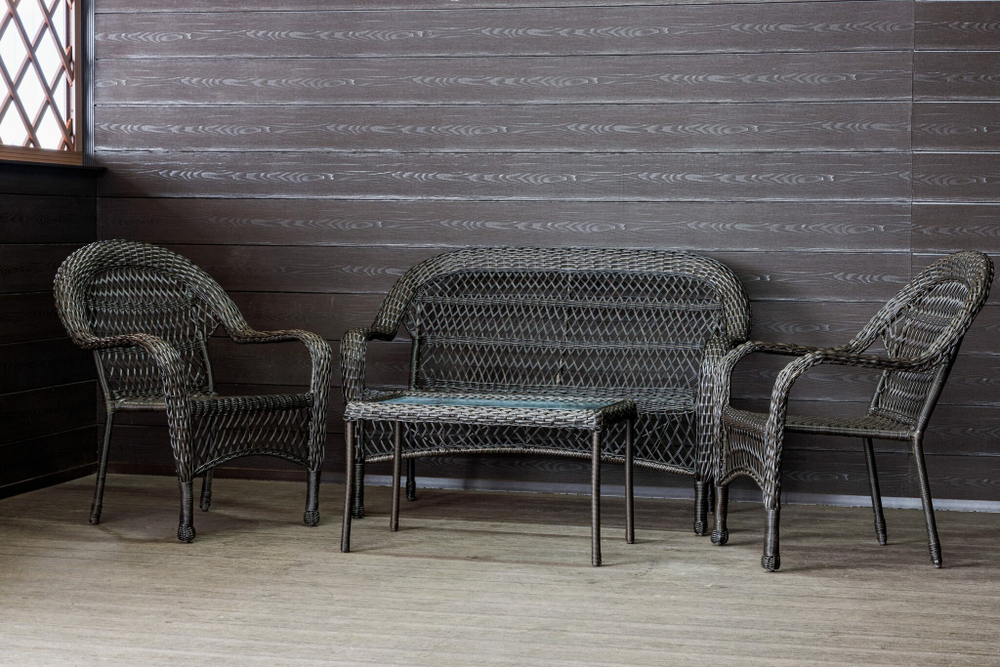 Садовый комплект из искусственного ротанга Мэдисон НЬЮ (Medison NEW) terrace set  с прямоугольным столиком без подушек